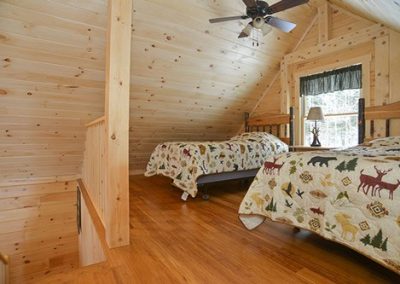 Forester Log Home Loft Bedroom